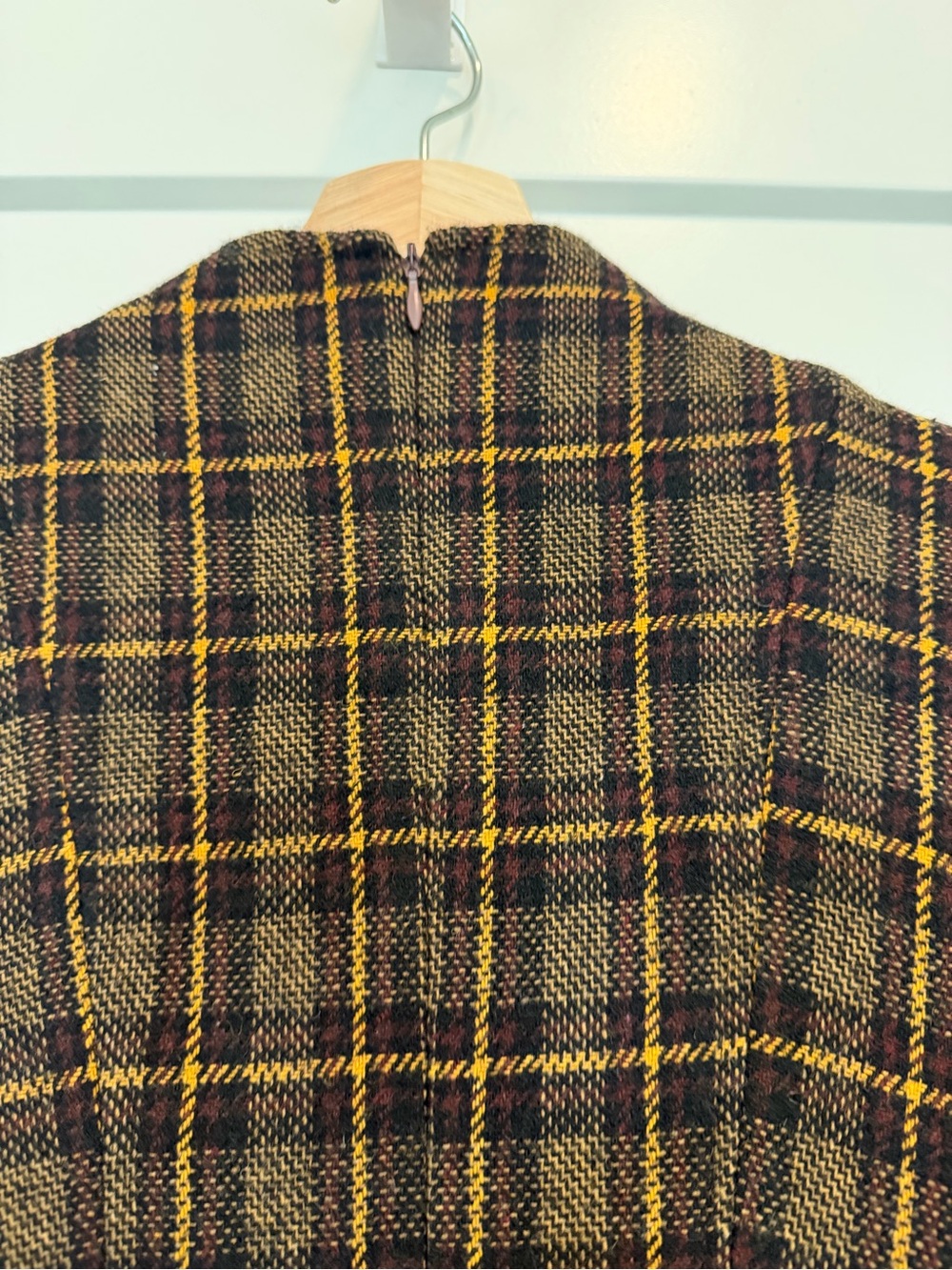 Vintage Tartan Fit and flare Fall Formal Retro 50s Academia Plaid Modest size M - Picture 13 of 15